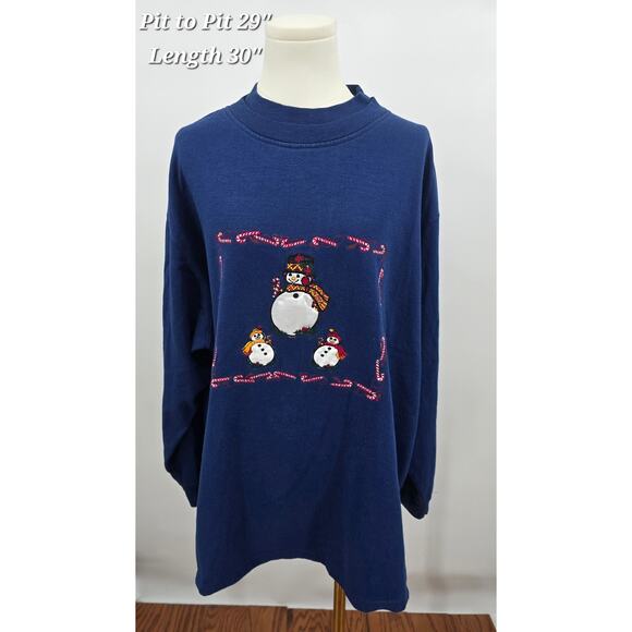 Vintage Christmas Snowman Sweater - Picture 1 of 3